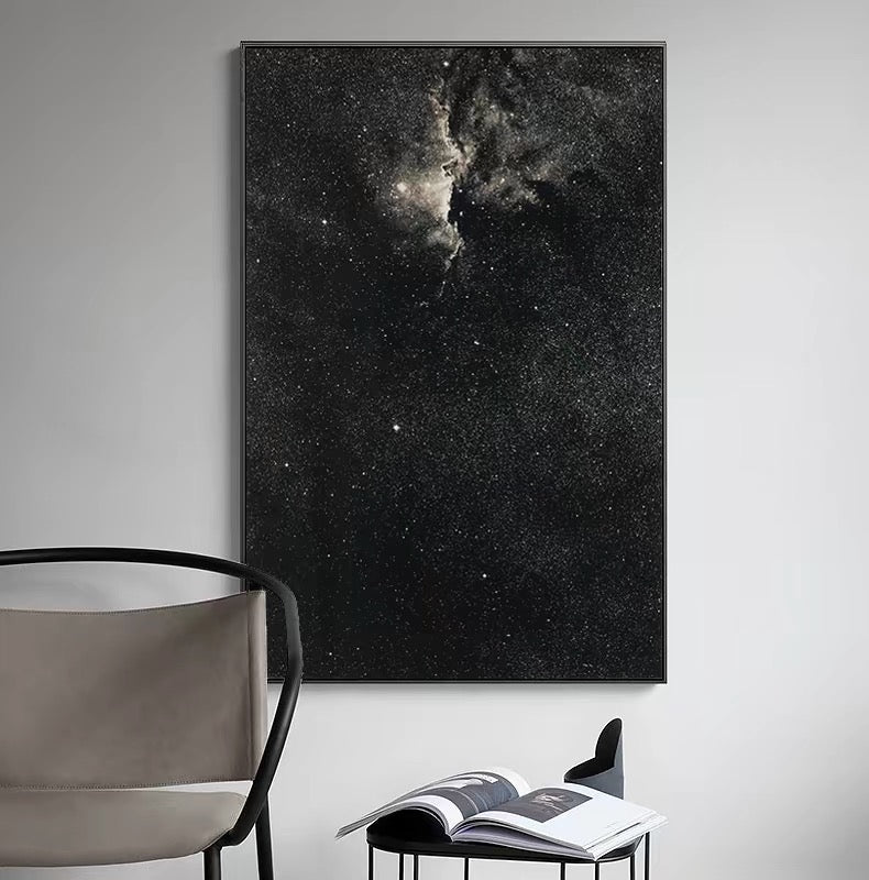 Minimalist Starry Sky Spark Fire Art Print, Unframed Inspirational Creative Gift, Aesthetic Wall Decor for Bedroom, Dorm, Office
